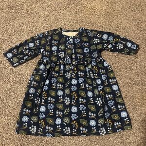 Floral Navy Blue Kids Dress